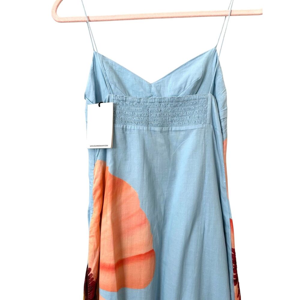 SUMMER AWAY Alfama Maxi Dress Poppy Azure Small NEW NWT - Picture 6 of 7